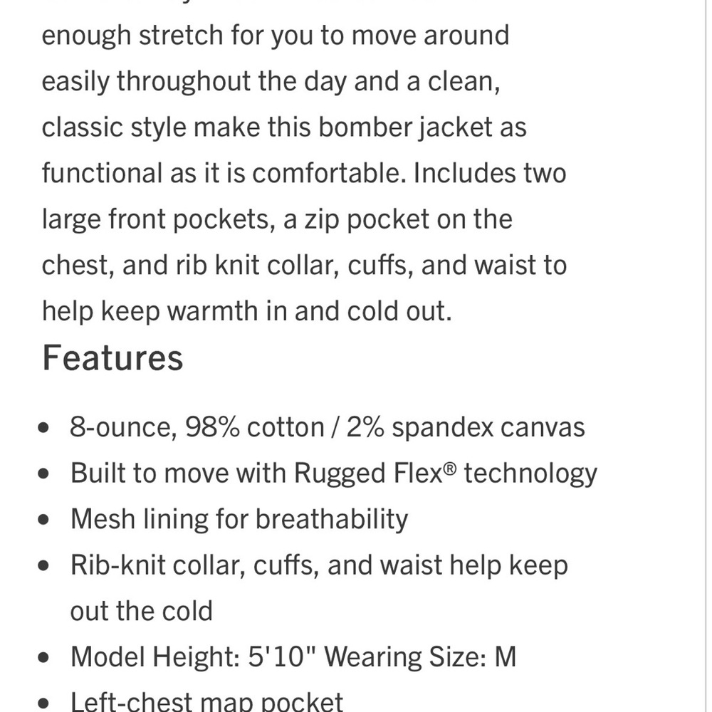 Carhartt Women’s Bomber Jacket - Picture 6 of 6
